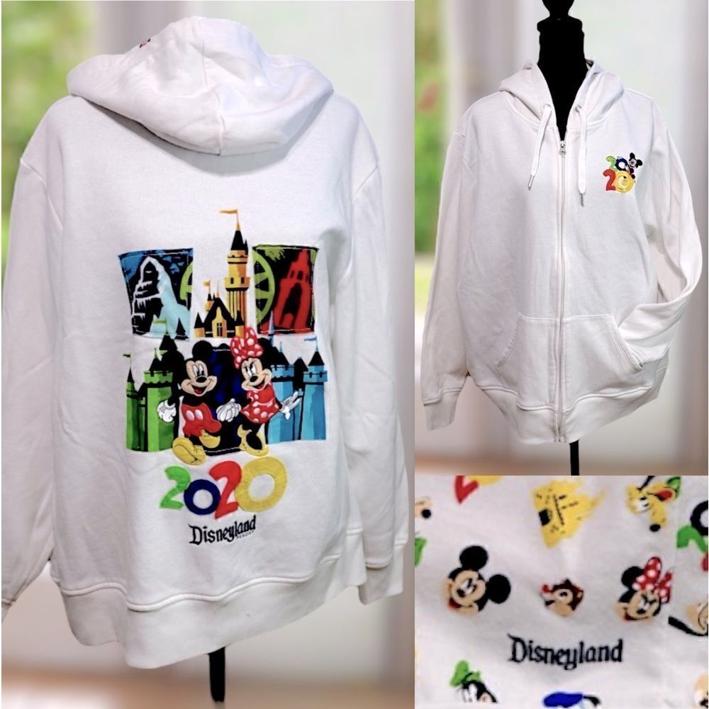 🔥🔥 DisneyParks Disneyland 2020 Hoodie Sweatshirt Jumper Zip-up jacket Size 1X